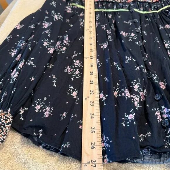 Free People X Revolve Paloma Printed Blouse Black Multi Color RARE Size XL NWOT - Picture 4 of 7